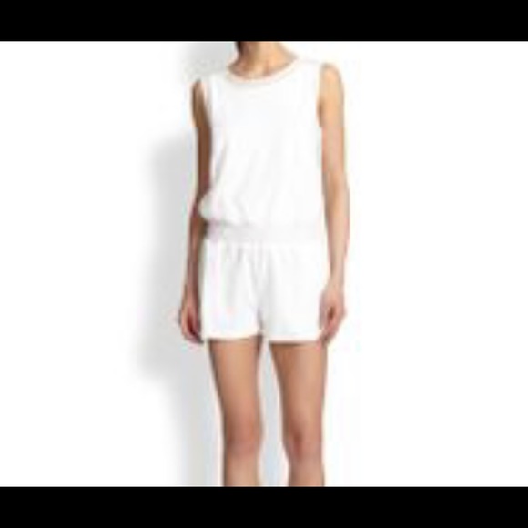 Theory 38 size medium white mesh trimmed romper - Picture 1 of 12